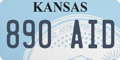 KS license plate 890AID