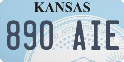 KS license plate 890AIE