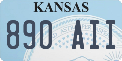 KS license plate 890AII