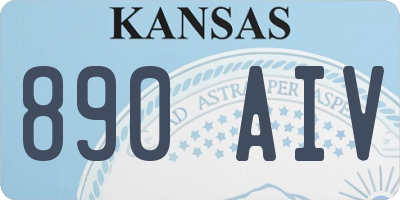 KS license plate 890AIV