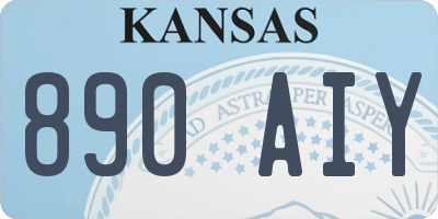 KS license plate 890AIY