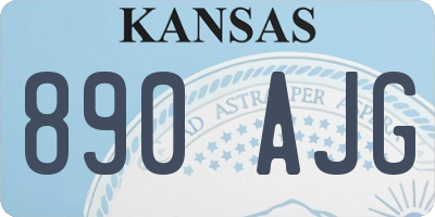KS license plate 890AJG
