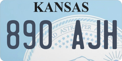 KS license plate 890AJH