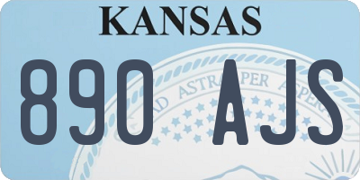 KS license plate 890AJS