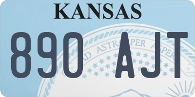 KS license plate 890AJT