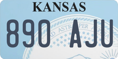 KS license plate 890AJU