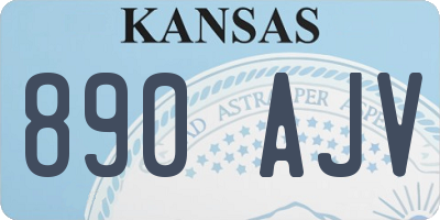 KS license plate 890AJV