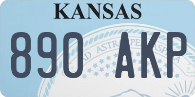 KS license plate 890AKP