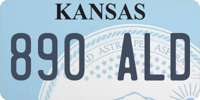 KS license plate 890ALD