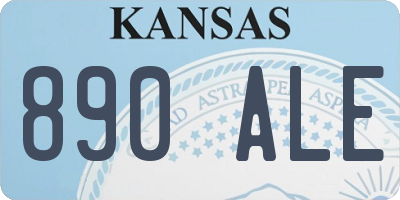 KS license plate 890ALE