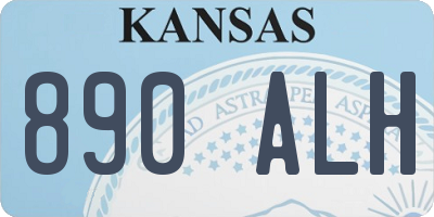 KS license plate 890ALH