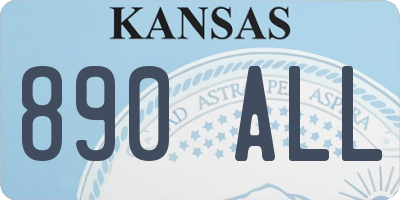 KS license plate 890ALL