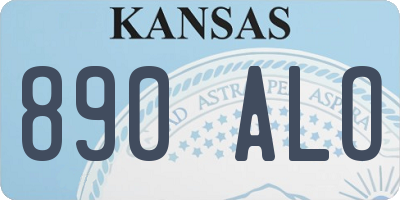 KS license plate 890ALO