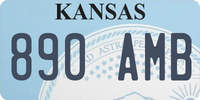 KS license plate 890AMB