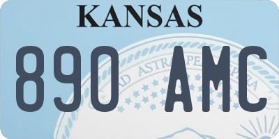KS license plate 890AMC