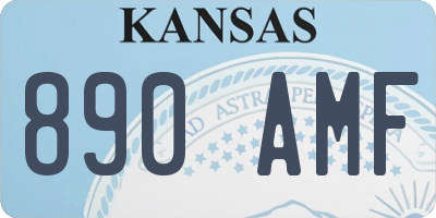 KS license plate 890AMF