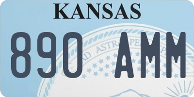 KS license plate 890AMM