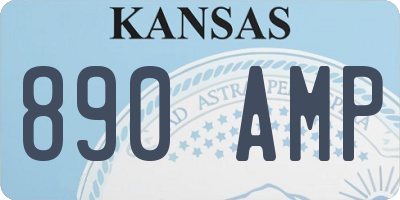 KS license plate 890AMP