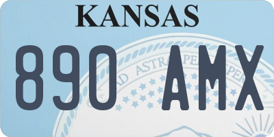 KS license plate 890AMX