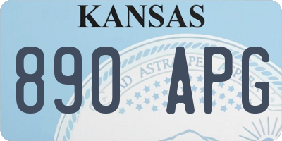 KS license plate 890APG