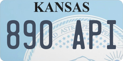 KS license plate 890API