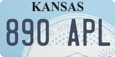 KS license plate 890APL