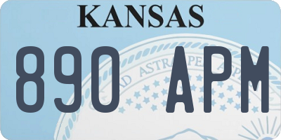 KS license plate 890APM