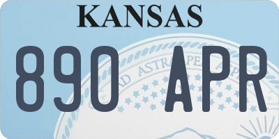 KS license plate 890APR