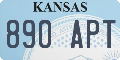 KS license plate 890APT