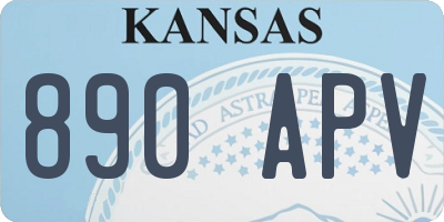 KS license plate 890APV