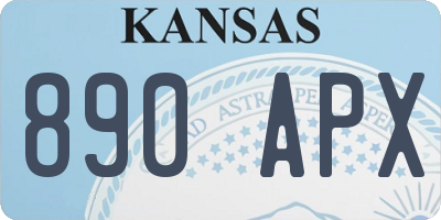 KS license plate 890APX