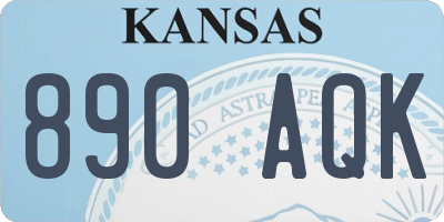 KS license plate 890AQK