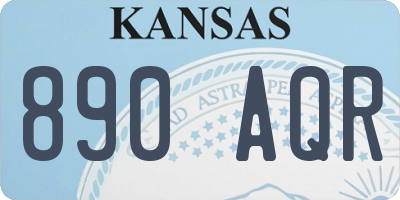 KS license plate 890AQR