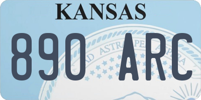 KS license plate 890ARC