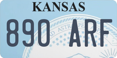 KS license plate 890ARF