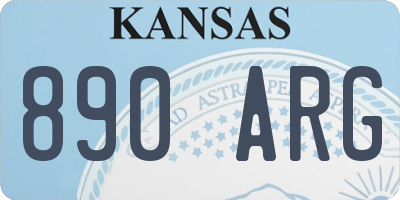 KS license plate 890ARG