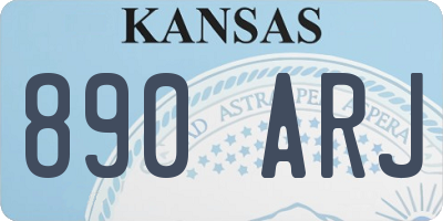KS license plate 890ARJ