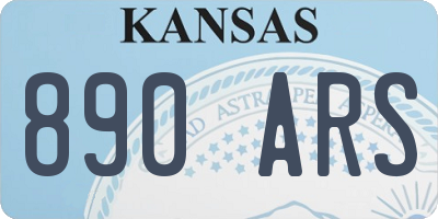KS license plate 890ARS