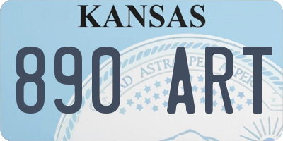 KS license plate 890ART
