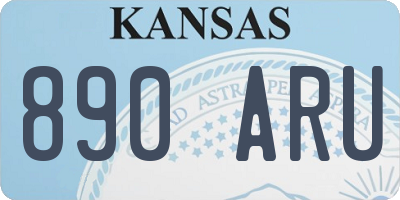 KS license plate 890ARU