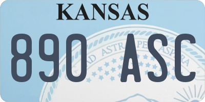 KS license plate 890ASC