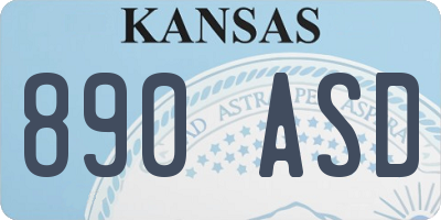 KS license plate 890ASD