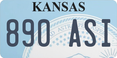 KS license plate 890ASI