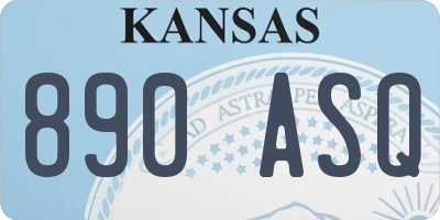 KS license plate 890ASQ