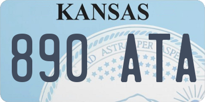 KS license plate 890ATA