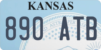 KS license plate 890ATB