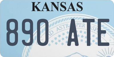 KS license plate 890ATE