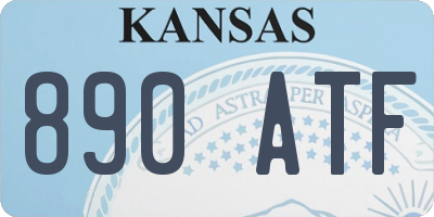 KS license plate 890ATF