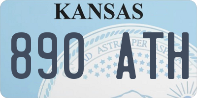 KS license plate 890ATH
