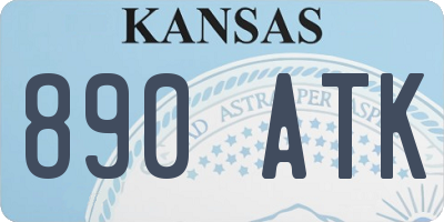 KS license plate 890ATK